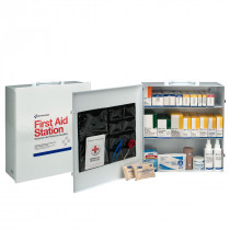 100 Person OSHA Compliant 3-Shelf First Aid Steel Cabinet - First Aid Safety